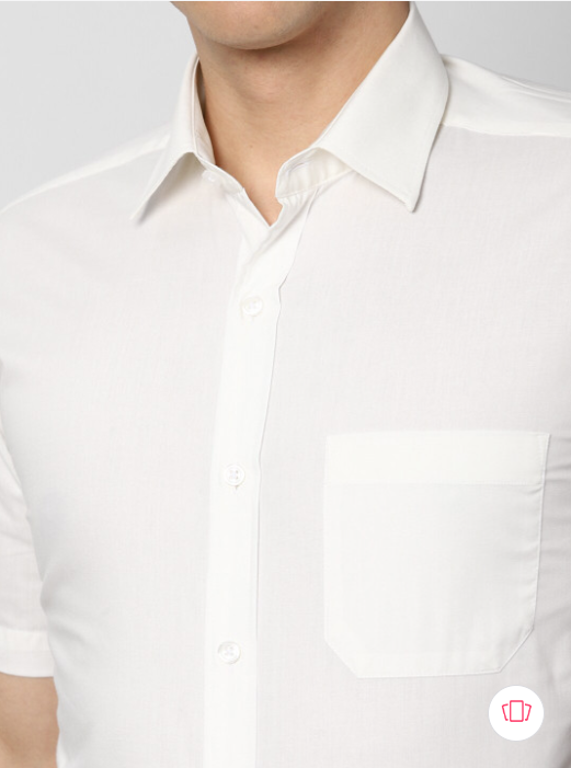 Peter England Men White Solid Formal Shirt - Image 2