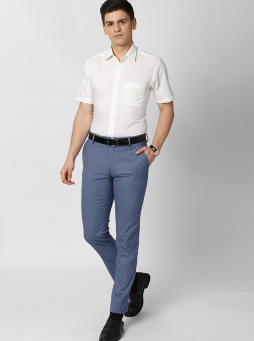 Peter England Men White Solid Formal Shirt - Image 5